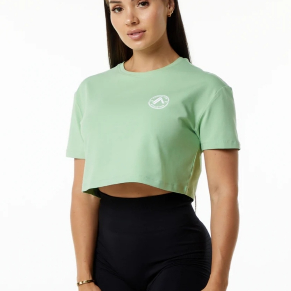 Alphalete crop top- pistachio M
